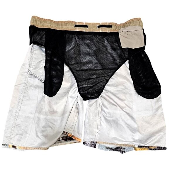 Newport Blue Mens Tropical Sunset Print Swim Trunks With Pockets Elastic Waist & - Picture 9 of 10